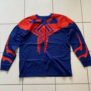 Spiderman Red and Blue Spider Graphic Long Sleeve Shirt